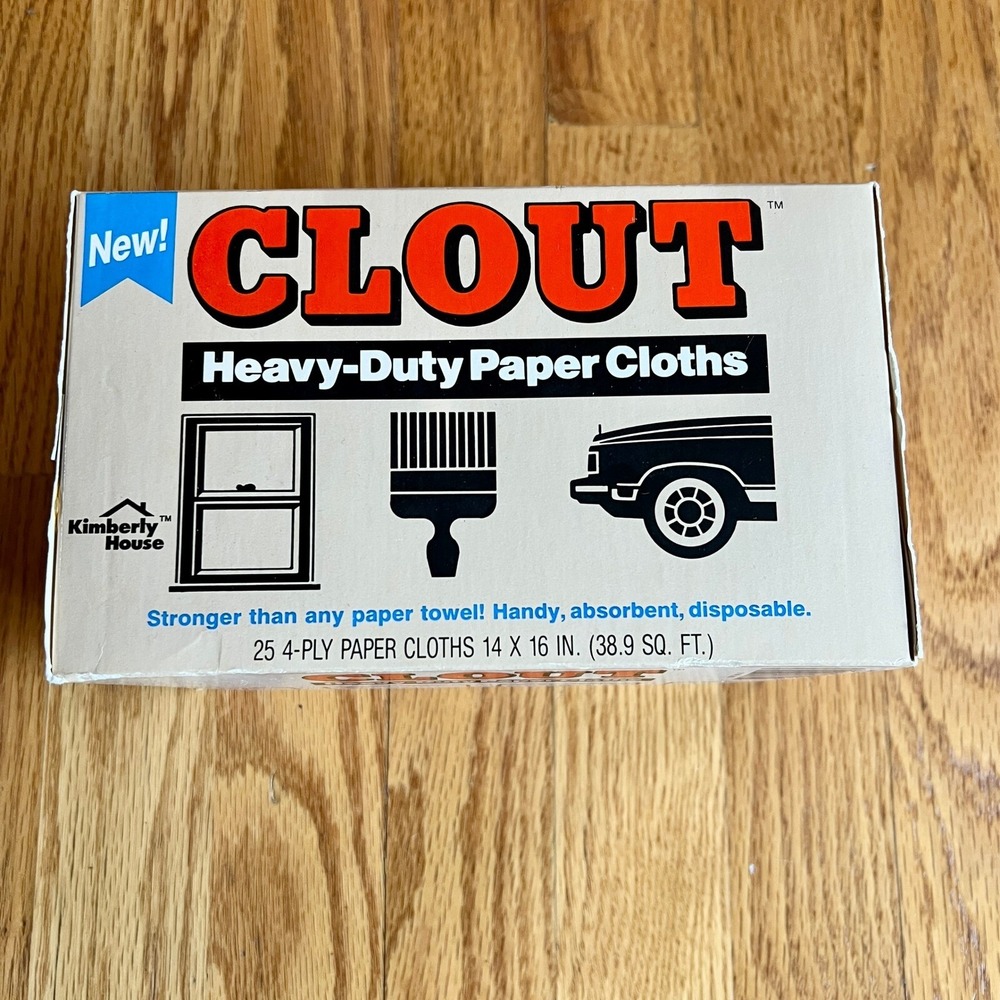 Clout‎ Shop Towels Heavy Duty Paper Cloths Garage Auto 25ct 14x16